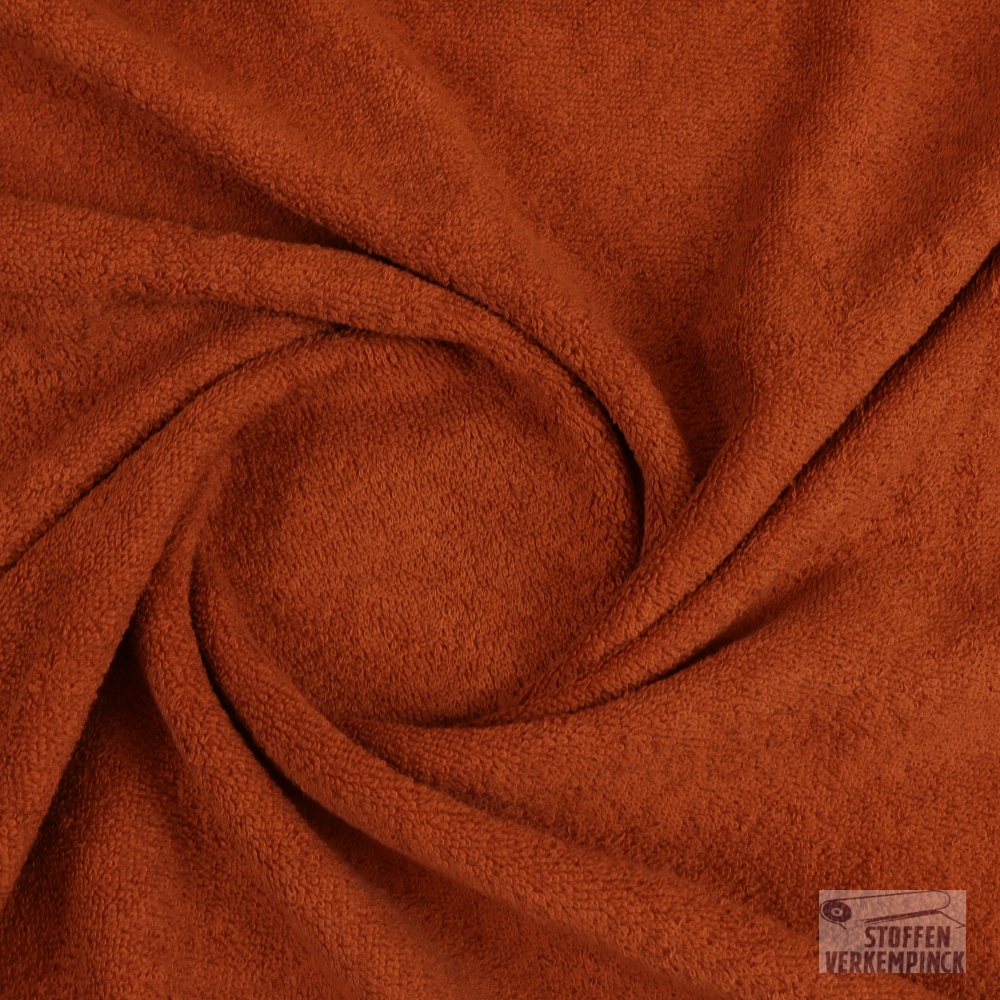Badstof De Luxe met gestikte zelfkant - Terracotta