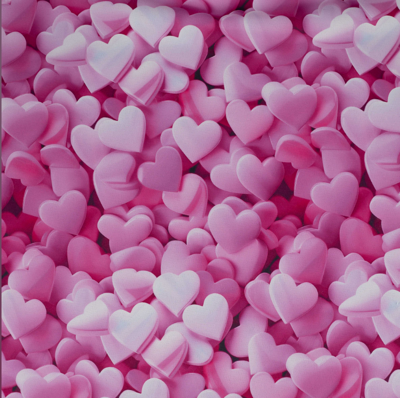 Alpenfleece Digital Hearts Pink