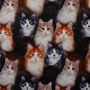 Alpenfleece Digital Cats Multicolor