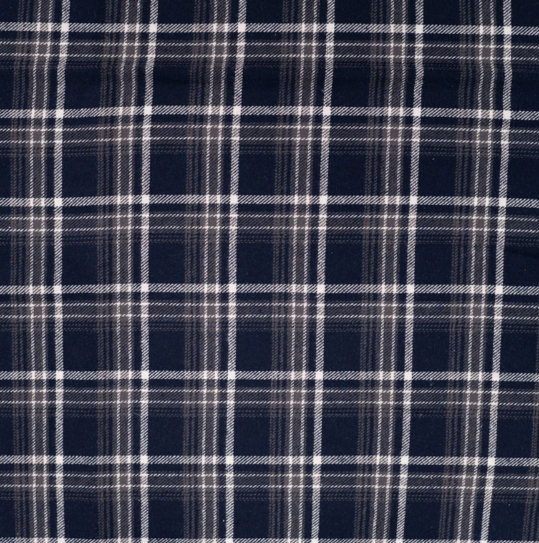 Flanel Yarn Dyed Check Navy