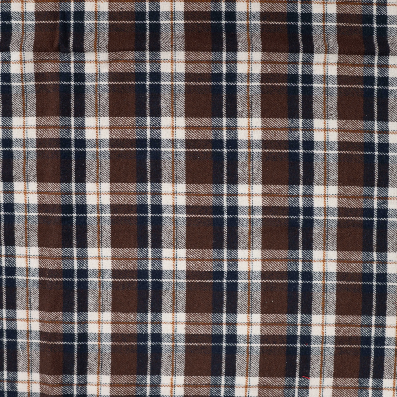 Flanel Yarn Dyed Check Dark Brown