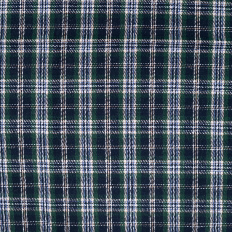 Flanel Yarn Dyed Check Marine/Emerald