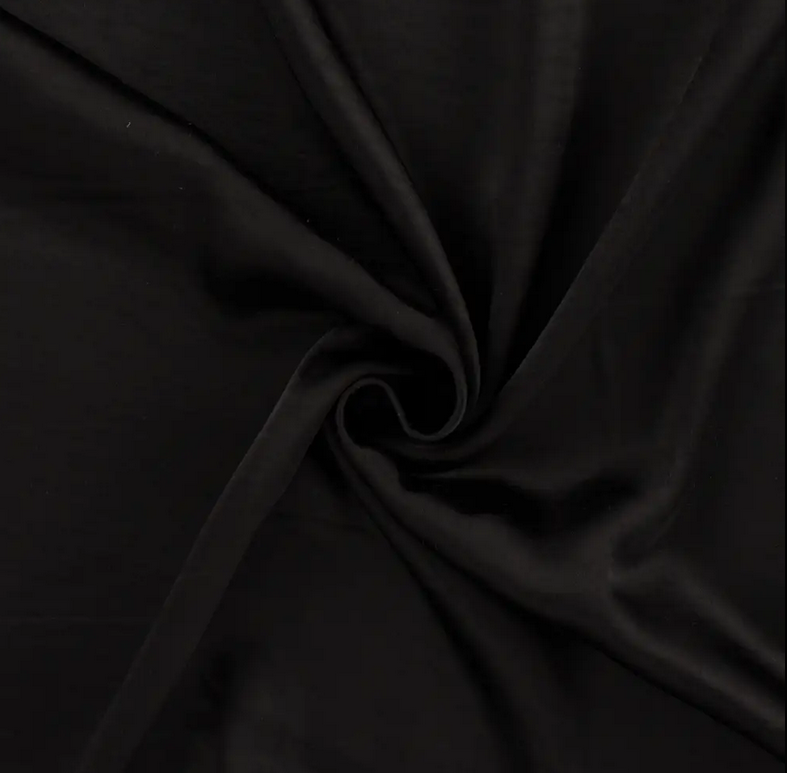 Washed Satin Stretch Black