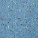 Ribvelours Denim Flower Blue Sky