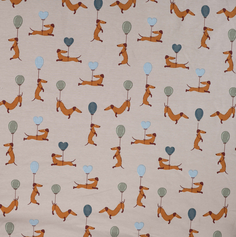 Jersey Print Balloon Dachshund Sand