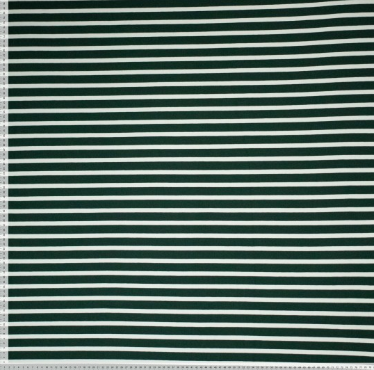 Jersey Katoen Yd Stripe Bottle/Off White