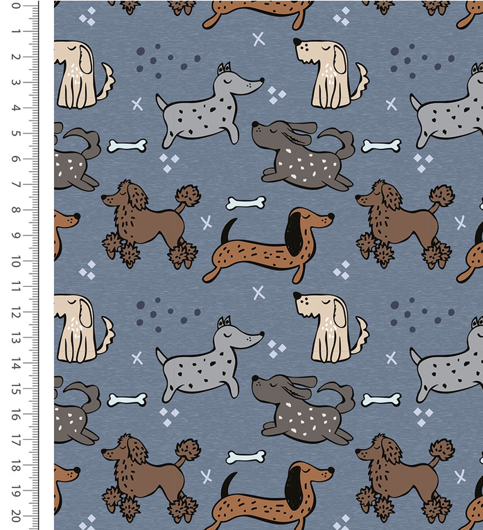Alpenfleece Digital Pack of Dogs Blue