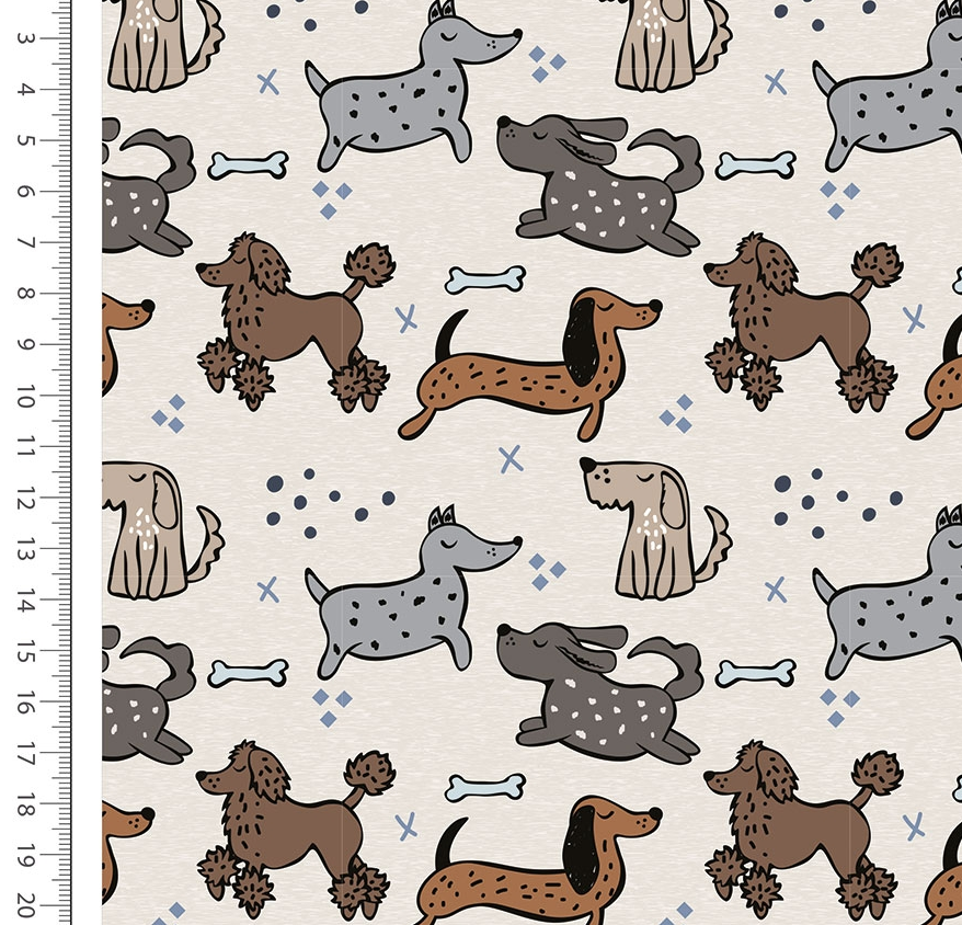 Alpenfleece Digital Pack of Dogs Beige
