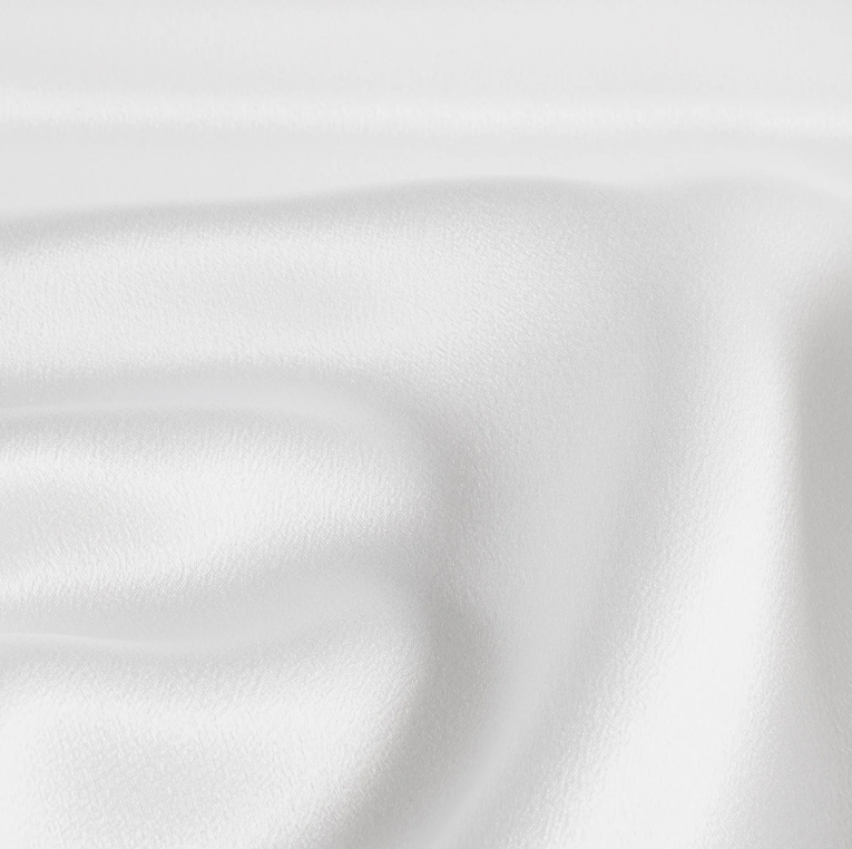 Crêpe Satin Réversible White