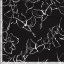 Viscose Twill Leaves Black/Off White