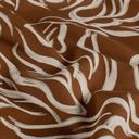 Viscose Twill Leaf Pattern Brown