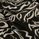 Viscose Twill Leaf Pattern BLack