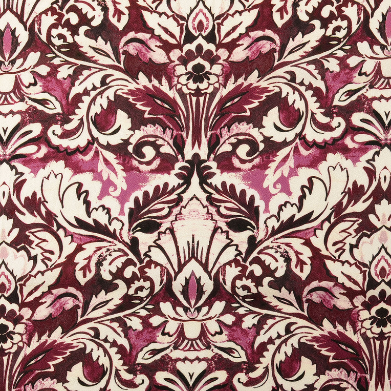 Viscose Crêpe Ornaments Bordeaux