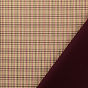 Mantelstof Doubles Faces Small Check Fuchsia/Bordeaux