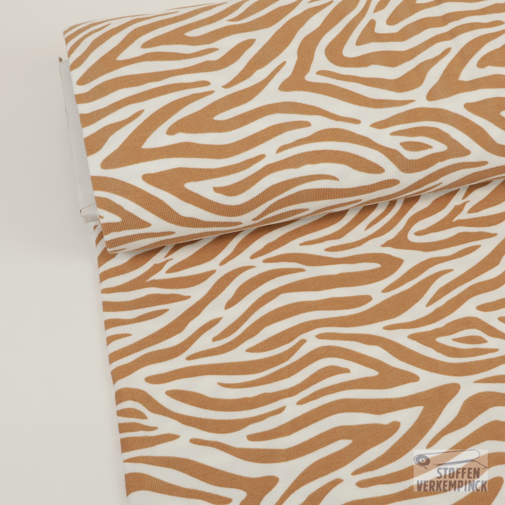Terry Crêpe Zebra dark Beige
