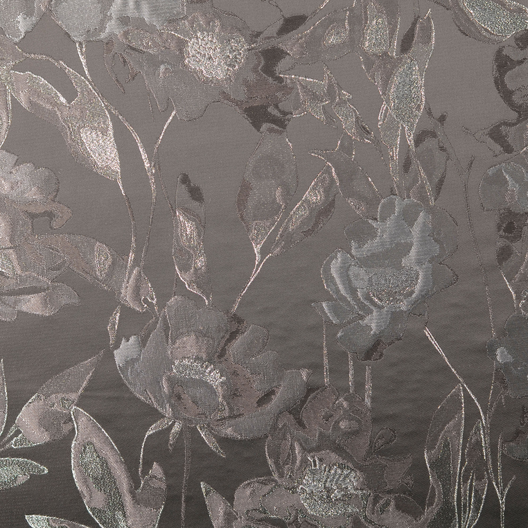 Jacquard Lurex Flowered Grey