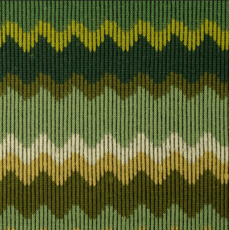 Dikke Jersey Zigzag Groen