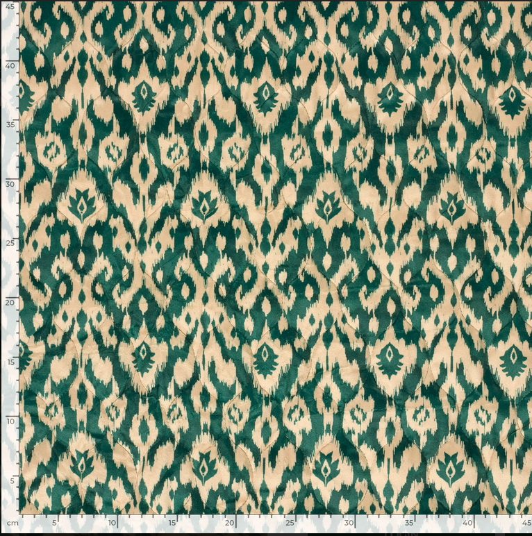 Matelassé Velvet Ecru/Petrol