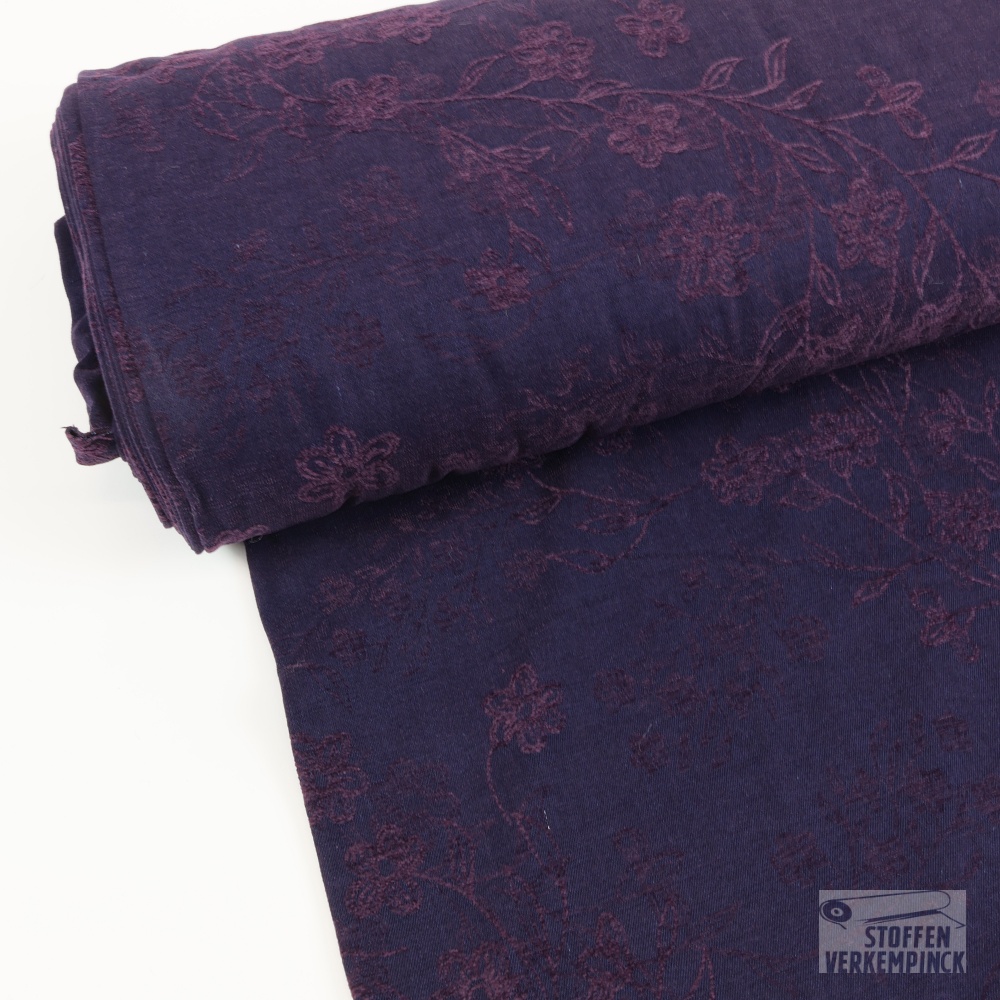 Jeans Jacquard / Chenille Navy-Purple