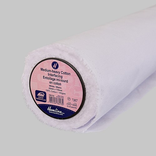 Plakkatoen 110cm medium wit 140g/m2 