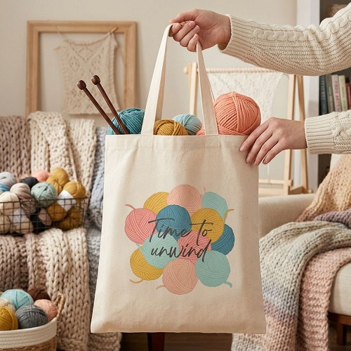 Totebag Time to Unwind 38cm x 41cm