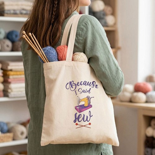 Totebag Because i said sew 38cm x 41cm 