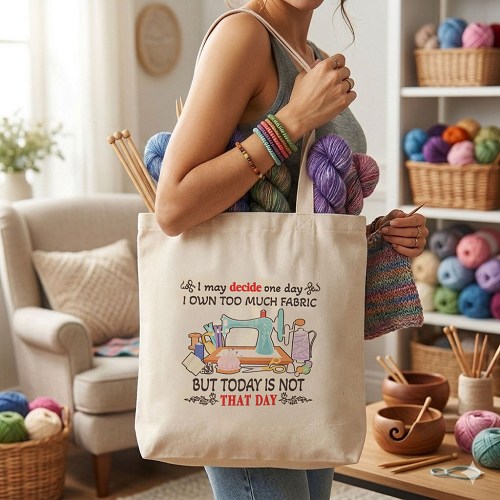 Totebag "I own too much fabric" 38cm x 41cm 