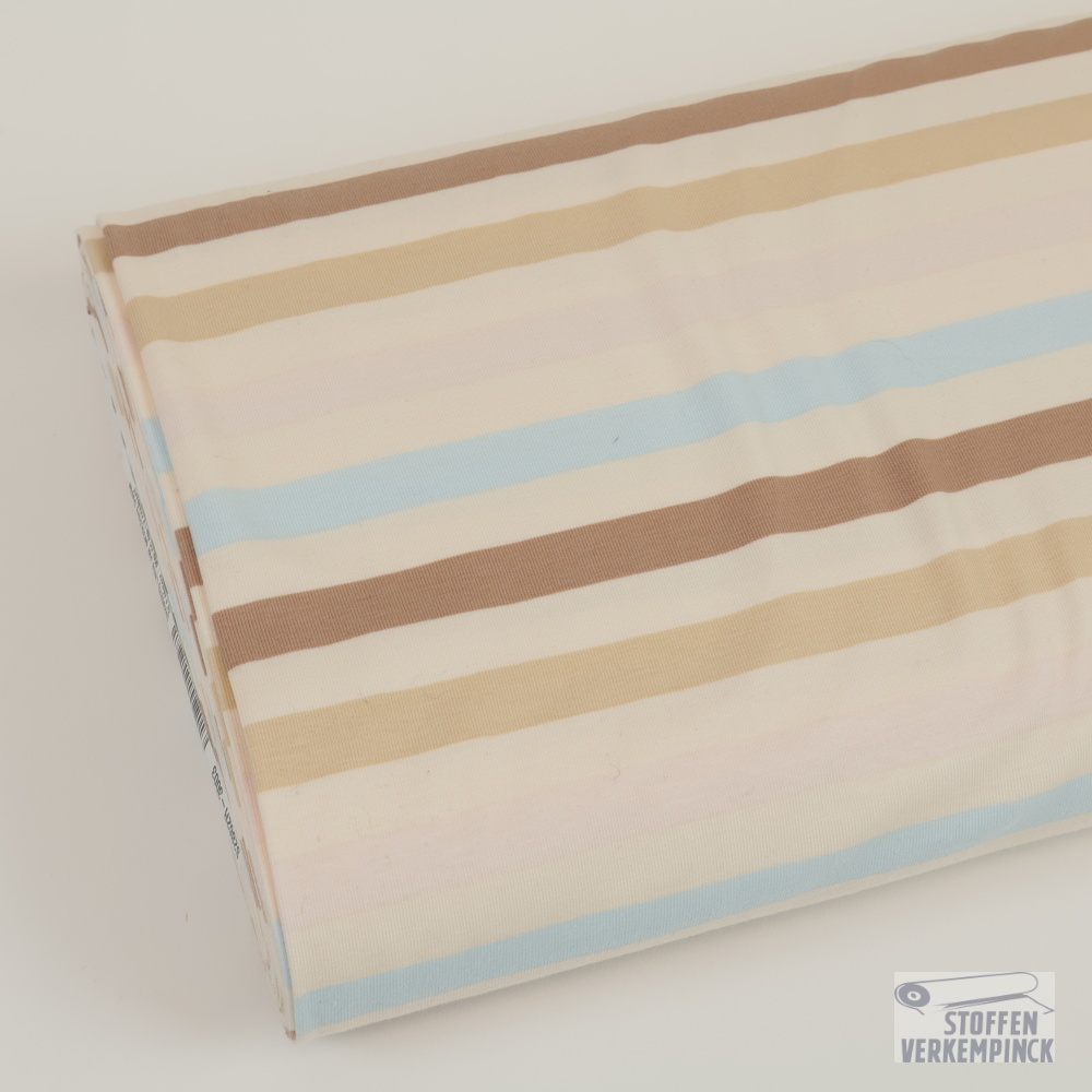 Jersey Print Horizontal Stripes Pastel