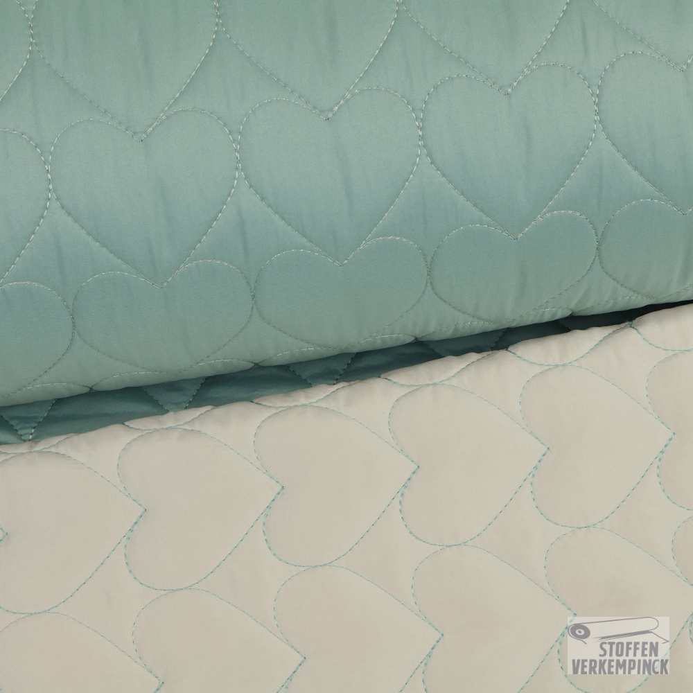 Matelassé Waterproof Hearts Mint