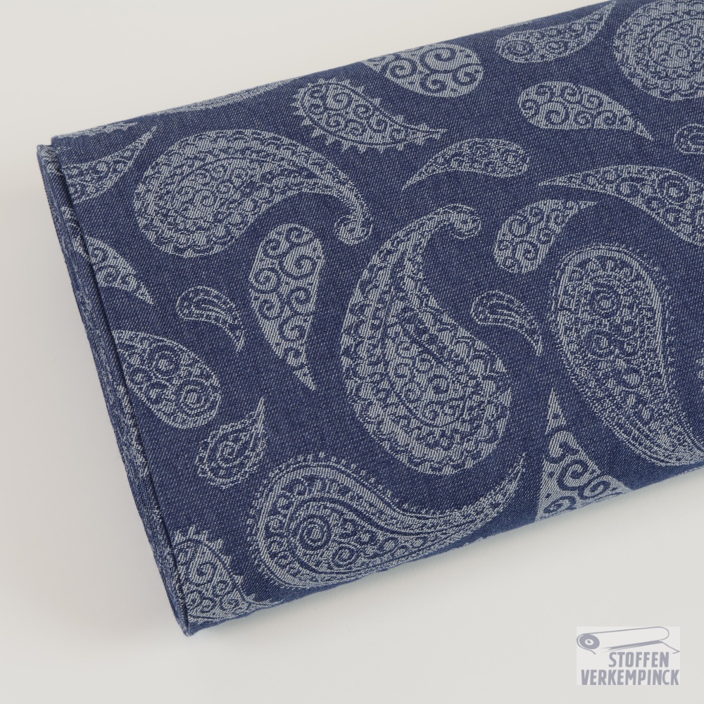 Jeans Jacquard Paisley Dark Blue