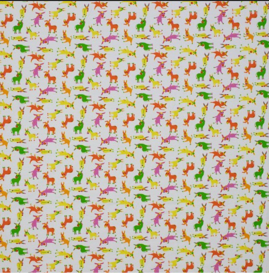 Jersey Katoen Donkey Yellow/Green/Orange