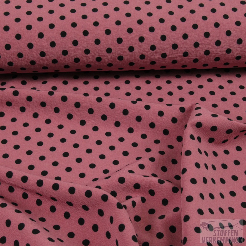 Bi-stretch Polyester Print Polka Dots Pink