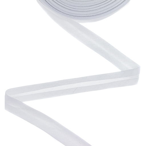 Biaisband katoen wit  20mm