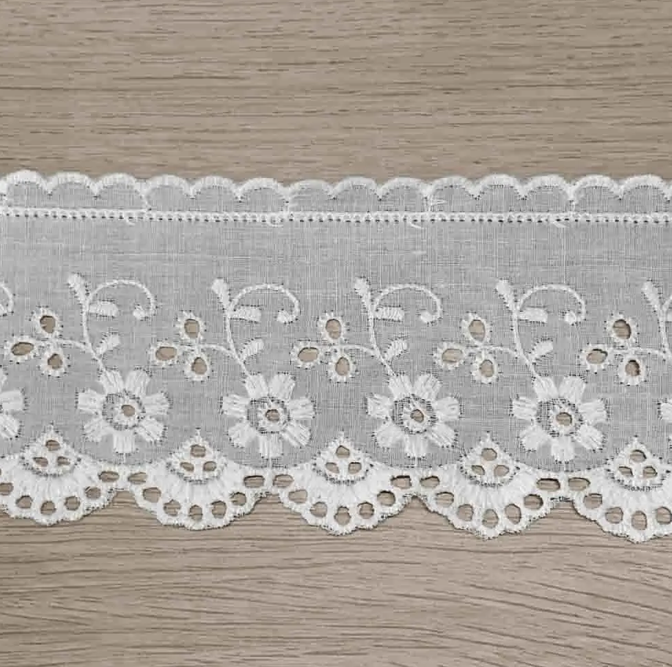 Broderiekant 65mm wit