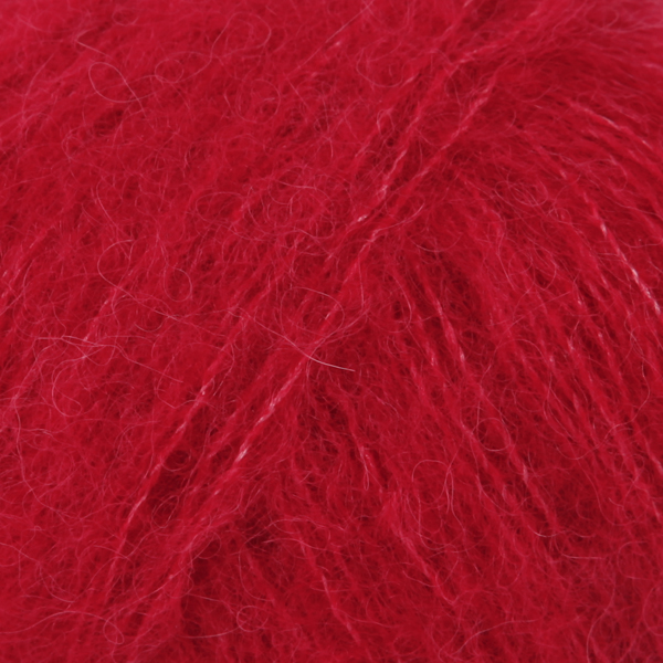 DROPS BRUSHED ALPACA SILK UNI COLOUR 07 red