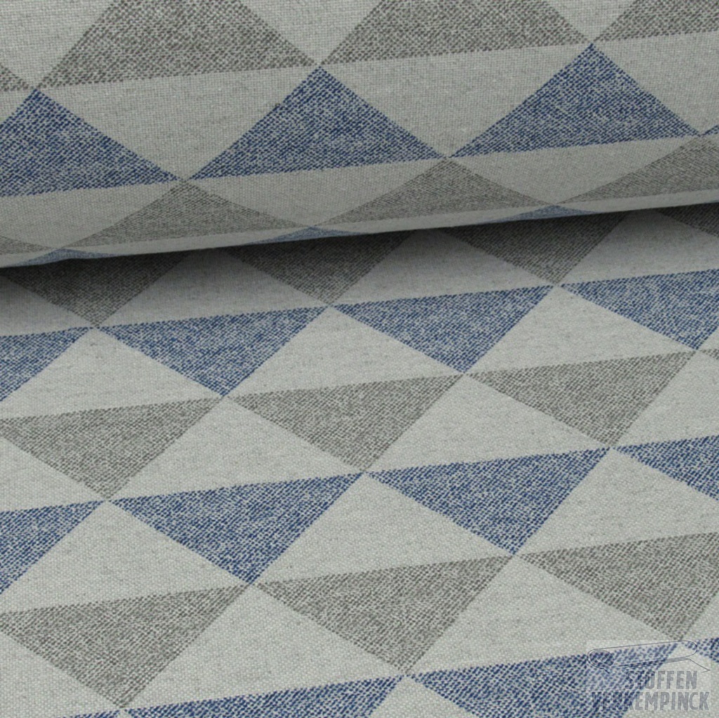 Deco print 'metal' Blauw