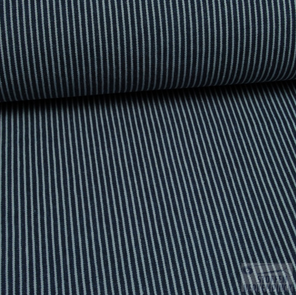 Denim Stripe Navy & White