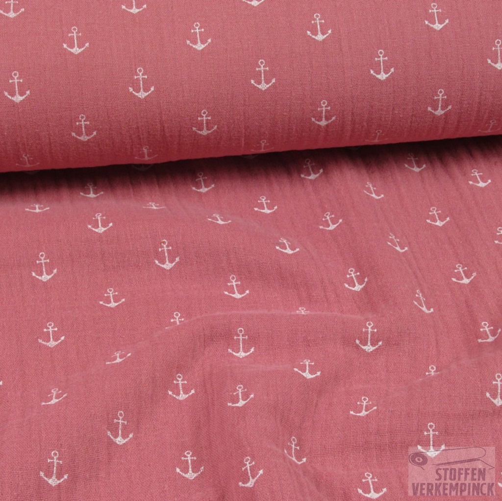 Double Gauze Anchor Rose