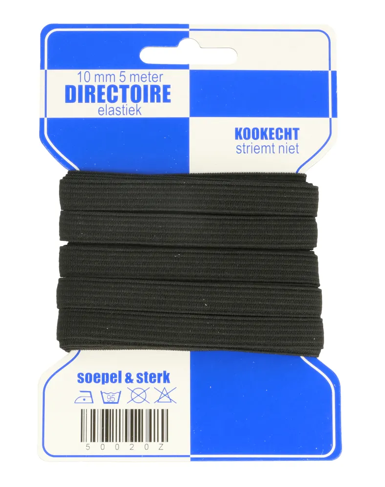 Elastiek 10mm Zwart - 5m