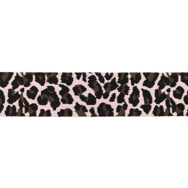 Elastiek Leopard 40mm Roze