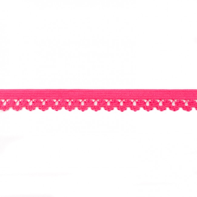 Elastisch Kantje met Bloem 14mm