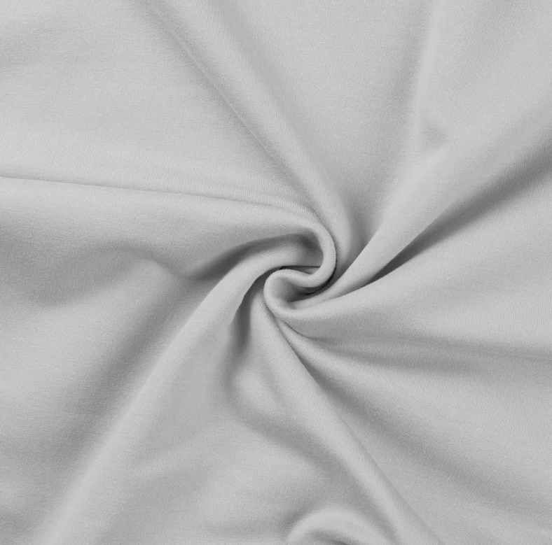 French Terry Brushed Silver Grey