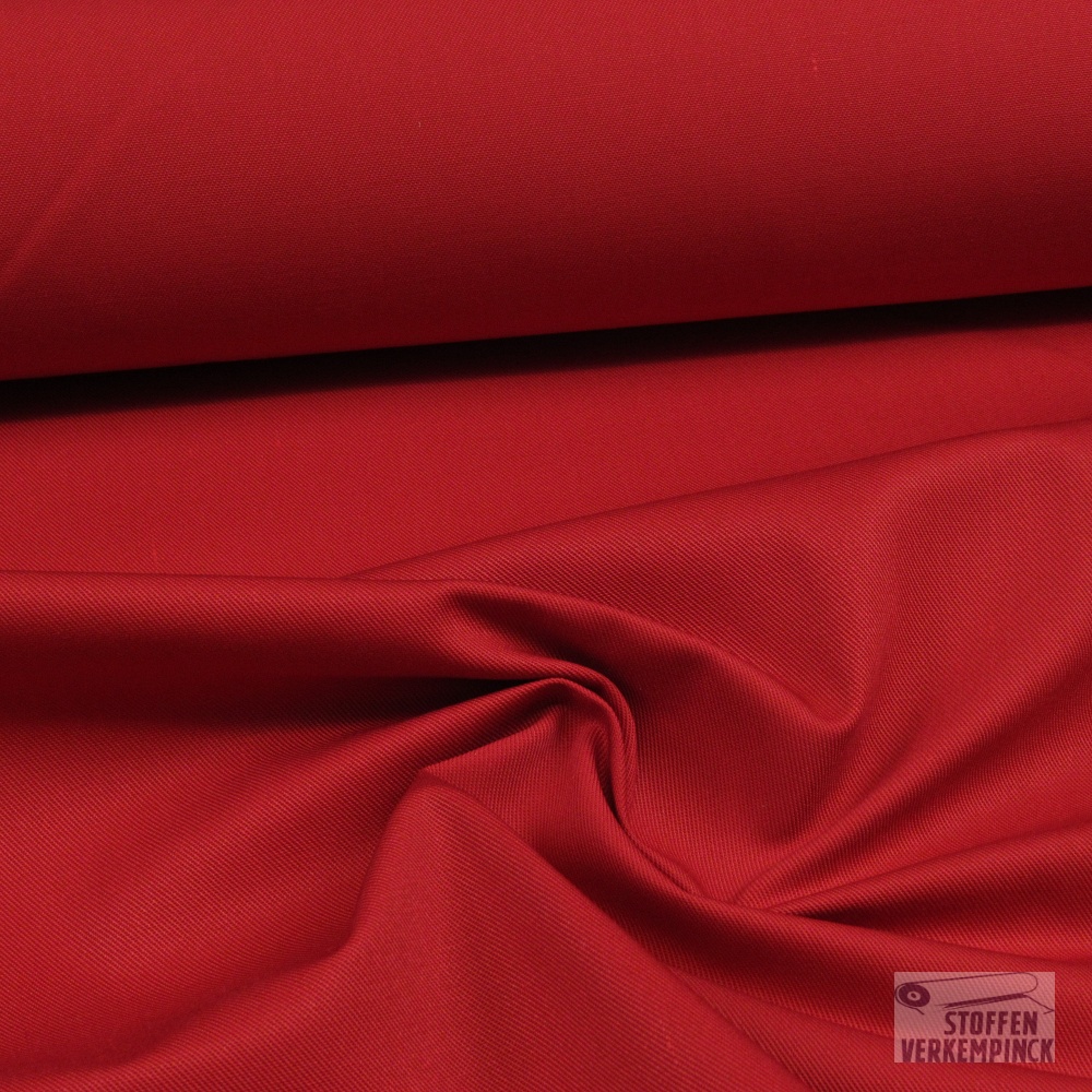 Gabardine uni Rood