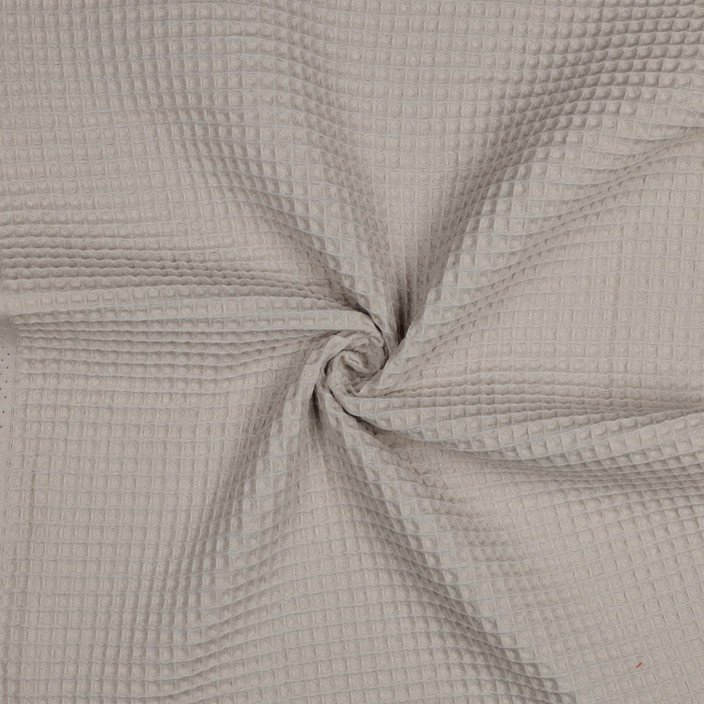 Gewafeld Katoen Beige