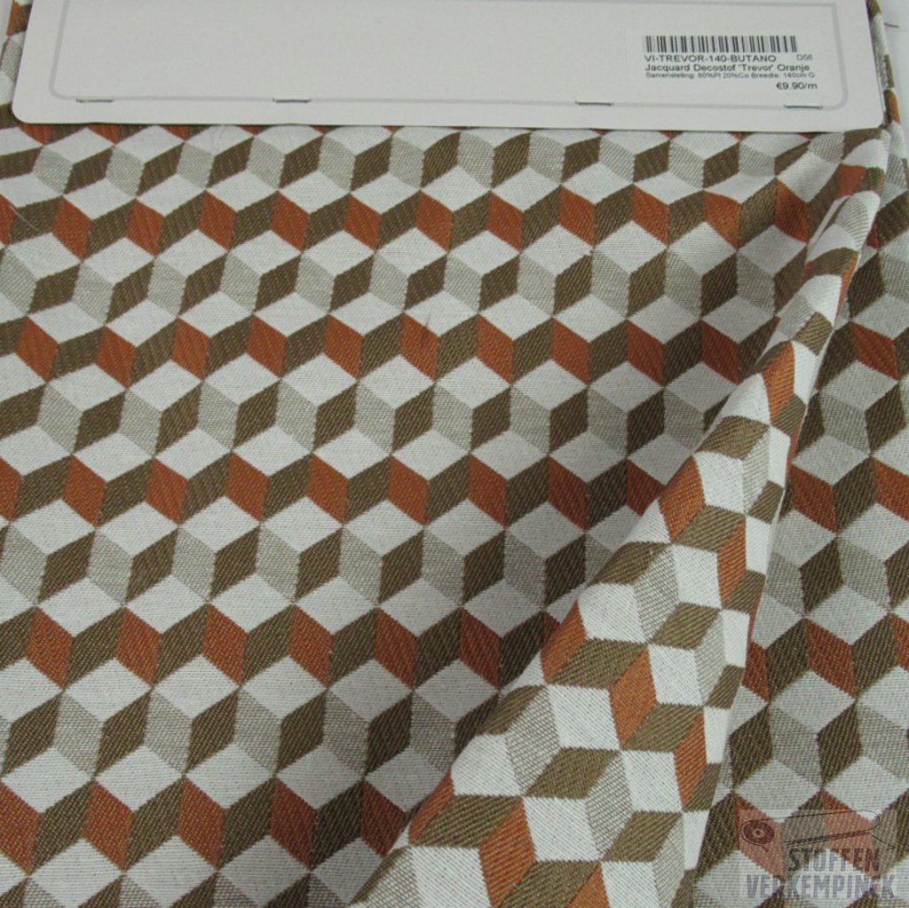 Jacquard Decostof 'Trevor' Oranje