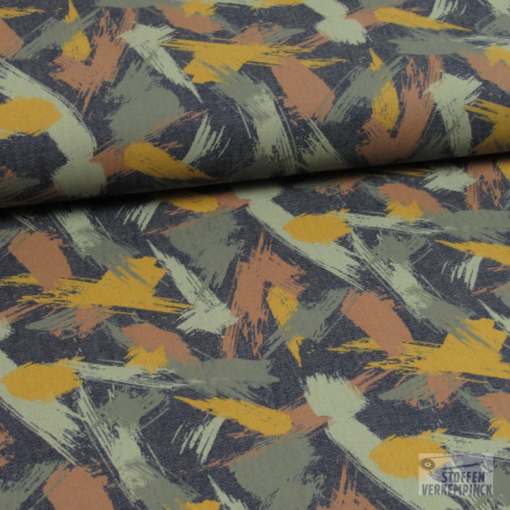Jeans 'camouflage' Antraciet