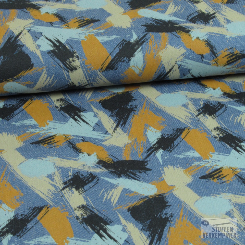 Jeans 'camouflage' Blauw