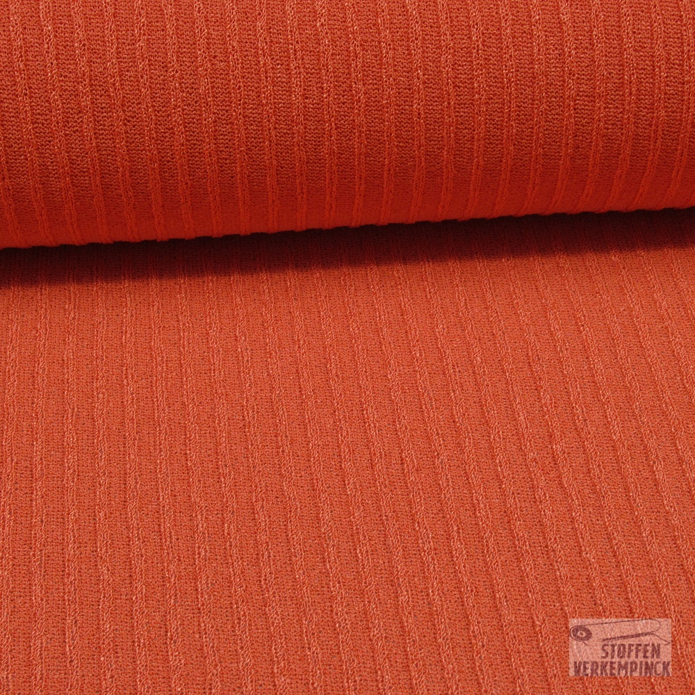 Jersey Rib Oranje - LAGE PRIJS