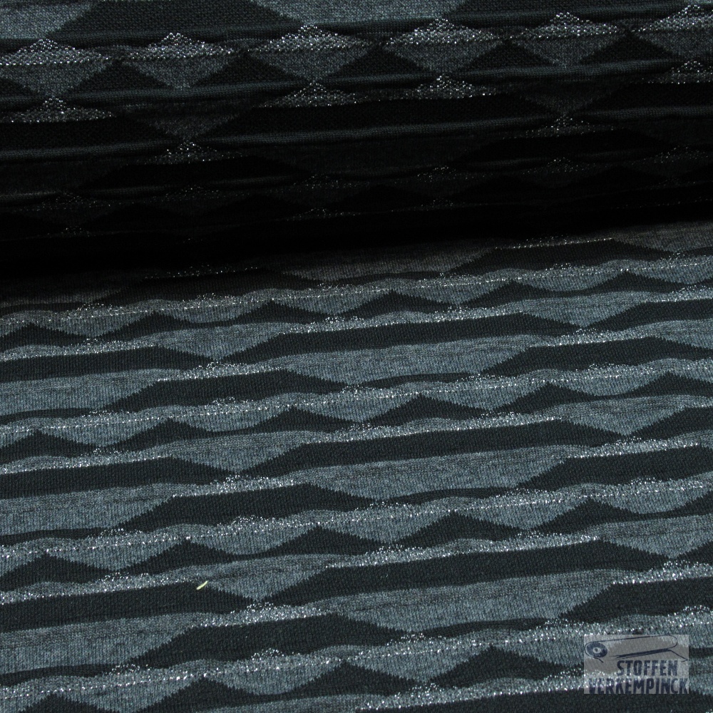 Jersey Glitter Clocqué Zwart