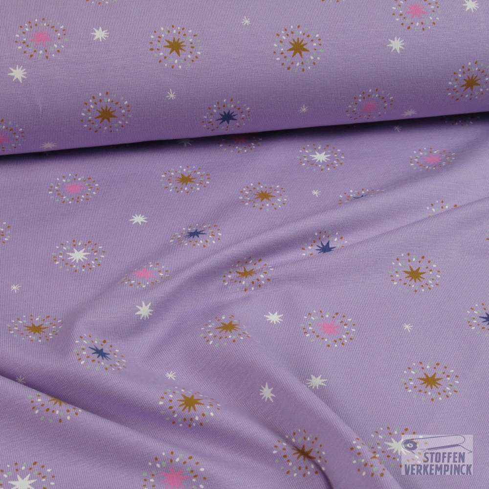 Jersey Print Stars Lila